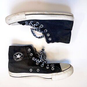 Converse Women's Limited Edition Black Contrast High Tops, Size 6